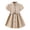 Khaki, variant on Girls Teen Toddler Dresses School Uniform Dress Solid Color Collared Short Sleeve Button Midi Back To School Daily Wear