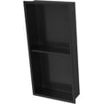 thumbnail image 6 of Shower Storage Shelf, Stainless Steel Shower Niche No Tile Needed, Niche for Shower Wall Recessed Niche Shower for Bathroom Storage for Kitchen, Living Room, Balconies, Office (12" x 24", Black), 6 of 9