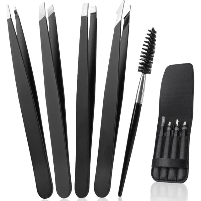 Eyebrow Trimming Set, Eyebrow Clip, Eyebrow Trimming Knife Skin Set, Clipping, Tweezers, Eyebrow Clamp Storage Bag, False Eyelash Tools