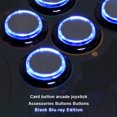 thumbnail image 4 of serony LED Push Button Cool Small Rocker Buttons Multipurpose Fashionable Special Design Arcade Press Gaming Game Machine Arcades Transparent White 24mm Blue Light, 4 of 8
