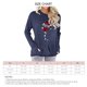 thumbnail image 4 of Camiseta de Mujer Patrón de Sombrero de Navidad Manga de Hombro Caído Cuello Redondo Top Informal con Bolsillo Azul Marino XXL, 4 of 4