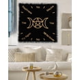 thumbnail image 4 of Indian Consigners Altar Cloth Small 24 Inches Square Wall Hanging Witchcraft Pentagram Tarot Spread Yes No Black Gold Tapestry Beautiful Cotton Solid, 4 of 7