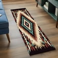 thumbnail image 4 of Brown Teal Red Boho Runner Rug 2x6 FT,Non Slip Hallway Rugs,Southwestern Retro Geometric Abstract Washable Soft Floor Carpet Throw Runner Carpet Long Rugs for Entryway Kitchen Bedside Sliding Door, 4 of 8