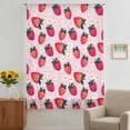 thumbnail image 3 of Strawberry Sheer Curtains 45 Inches Long, Pink Spring Summer Rustic Floral Fruit Light Filering Curtains, Breathable Simi Curtain Privacy Drapes for Kitchen Bathroom Small Window Treatment, 3 of 9
