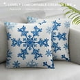 thumbnail image 3 of Throw Pillow Cover Blue Christmas and New Year Beautiful Inches Pillowcase Home Decorative Square Pillow Case Cushion Cover, 3 of 5