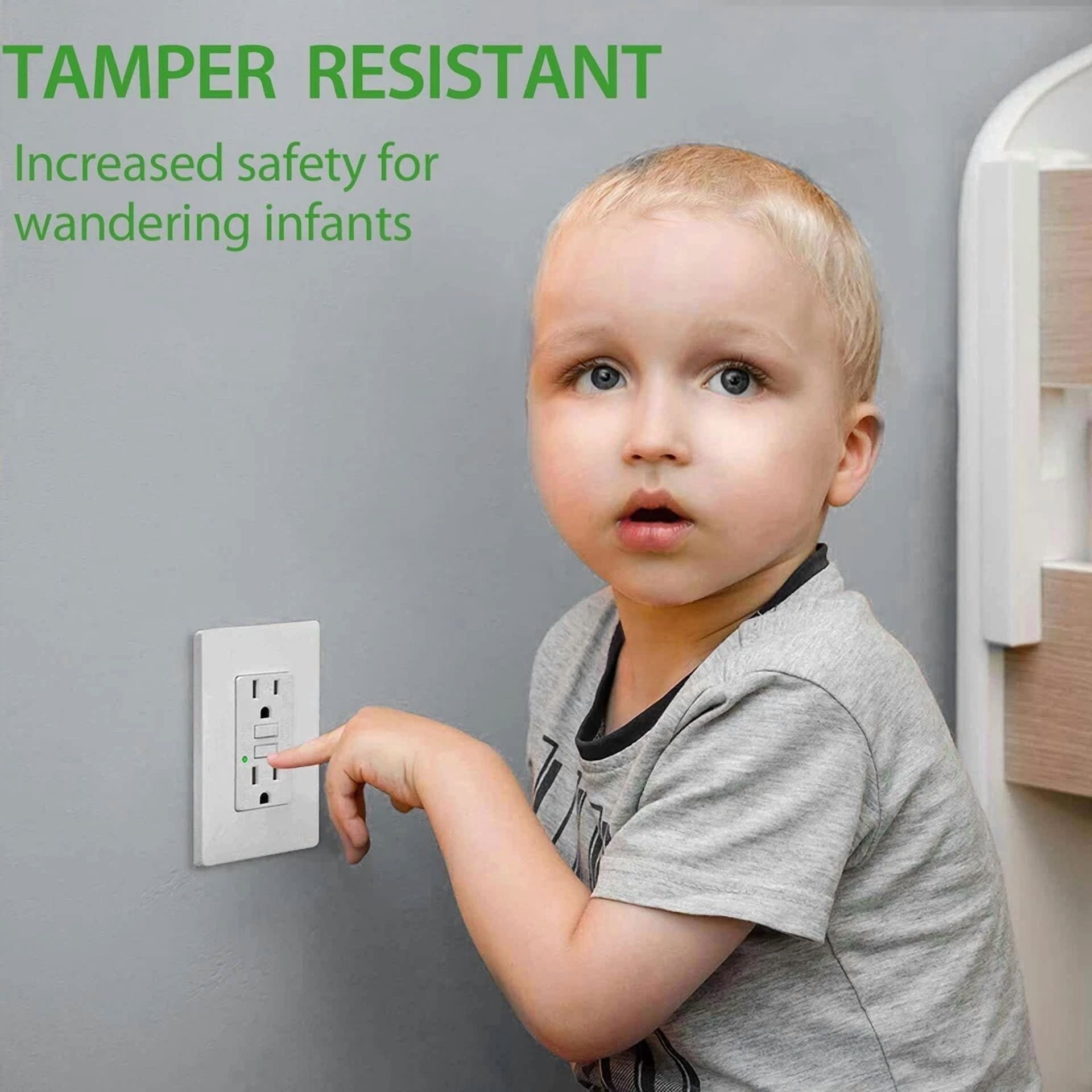 Gfi Outlet 15 Amp Gfci Receptacle Tamper-Resistant Tr Wr For Bathroom Kitchen Us