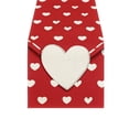 thumbnail image 2 of Valentine's Day Table Runner | Linen Kitchen Tablecloth Heat Insulation Placemat | 72x13 Inch Party Decoration for Dining Table, 2 of 7