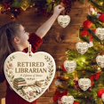 thumbnail image 2 of Heart Shaped Hanging Ornaments retired careers christmas ornament Home Wall Window Tree Holiday Party Decorations，Heart Retirement Gift, 2 of 6