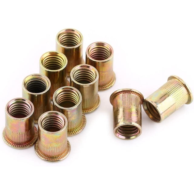Las tuercas de remache M5, las tuercas de remache con rosca de acero al carbono, los insertos de rosca de metal, los insertos de tuerca de rosca de acero inoxidable se utilizan en industrias manufactureras como las tuberías de chapa Ormromra BST3082211