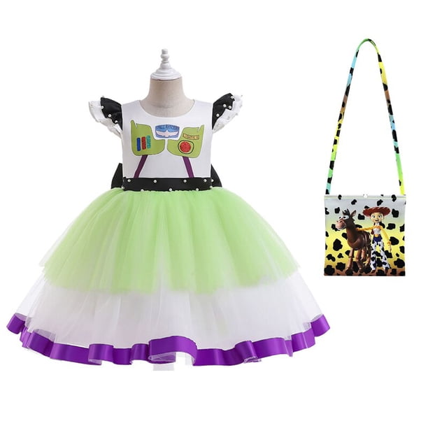 2022 nuevo Toy Story 4 película Cosplay disfraz Buzz Lightyear vestido de noche ropa para niños Halloween niñas vestidos de fiesta de graduación Vestidos9-10T Gao Jinjia LED