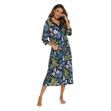 

FEREMO Plus Size Night Gown Women Printed Long Nightgowns for Women