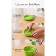 thumbnail image 2 of Plato Para Perro Plegable Silicona Portatil Viaje Mascotas Verde, 2 of 5