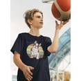 thumbnail image 2 of Retro French Bulldog Sitting T-Shirt Juniors -Image by Shutterstock,  Large, 2 of 4