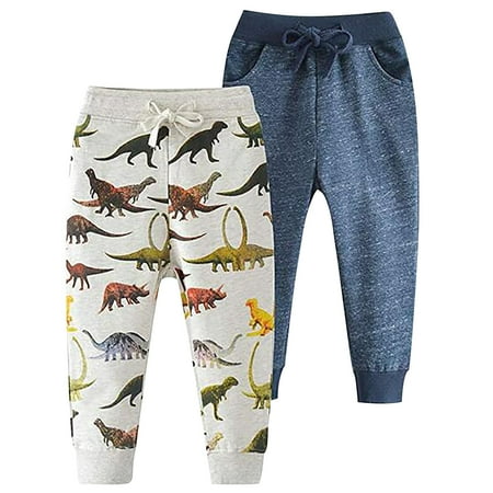 

Baby Boy Jogging Pants Animal Print Drawstring Stretch Pants Christmas Outfit