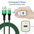 thumbnail image 6 of Type C Charger Block, 2Pack QC 18W Charging Block with 10FT USB C Charging Cable,USB C Wall Charger Plug Fast Charging Station Android Phone Charger Cords Compatible for iPhone Samsung Android,Green, 6 of 9