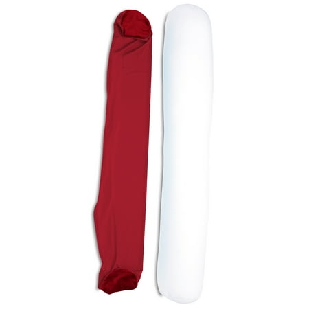 UPC: 0885535020026 | Deluxe Comfort Microbead Body Pillow Replacement Cover (47 x 7 ) ? Hypoallergenic ? Spandex (15%) / Nylon (85%) Blend ? Super Soft ? Pillow Cover Maroon