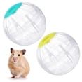 thumbnail image 1 of 2-Piece Hamster Exercise Ball - 5.7 Inch Transparent Plastic Running Ball for Dwarf Hamsters to Reduce Boredom and Increase Activity, 1 of 3