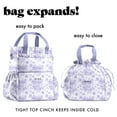 thumbnail image 6 of Fit + Fresh Cromwell Women's Lunch Bag, Cinch Closure Lunch Box With Containers, Lavender Toile, 6 of 9
