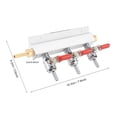 thumbnail image 4 of 3 Way Gas Distribution Manifold, Rust Proof Prevent Gas Reflowing Easy Use Gas Distribution Manifold Aluminum  For Multiple Barrels, 4 of 8