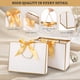 thumbnail image 3 of Bolsas de regalo VZZNN, 24 unidades, medianas y grandes, 32 x 25 x 11 cm, blanco y dorado, 3 of 7