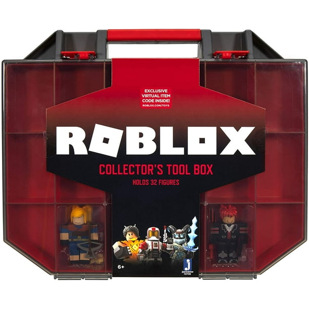 Roblox Action Collection Collector S Tool Box And Carry Case That Holds 32 Figures Includes Exclusive Virtual Item Walmart Com Walmart Com - jeans with red shoes roblox