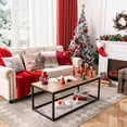 thumbnail image 3 of Phantoscope Merry Christmas Velvet Embroidered Decorative Throw Pillow, Red and Gray, 18" x 18",Set of 4, 3 of 5