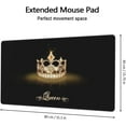 thumbnail image 3 of Glitter Bling Queen Crown Desk Mat,Extended Gaming Mouse Pad Large Non-Slip Rubber Base Mousepad with Stitched Edges,Waterproof Desk Pad for Computer/Laptop/Work/Office/Home 31.5" X 15.7", 3 of 6