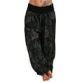 thumbnail image 2 of Pantalones de yoga holgados con estampado floral para mujer, de talla grande, estilo indio, de cintura alta y piernas anchas., 2 of 5
