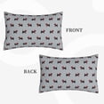 thumbnail image 3 of Binfone Polka Dot Christmas Dog Standard Size Pillowcase, Long Staple Pure Cotton Envelope Closure Pillow Cover (Pillow core not included),14"x20", 3 of 7