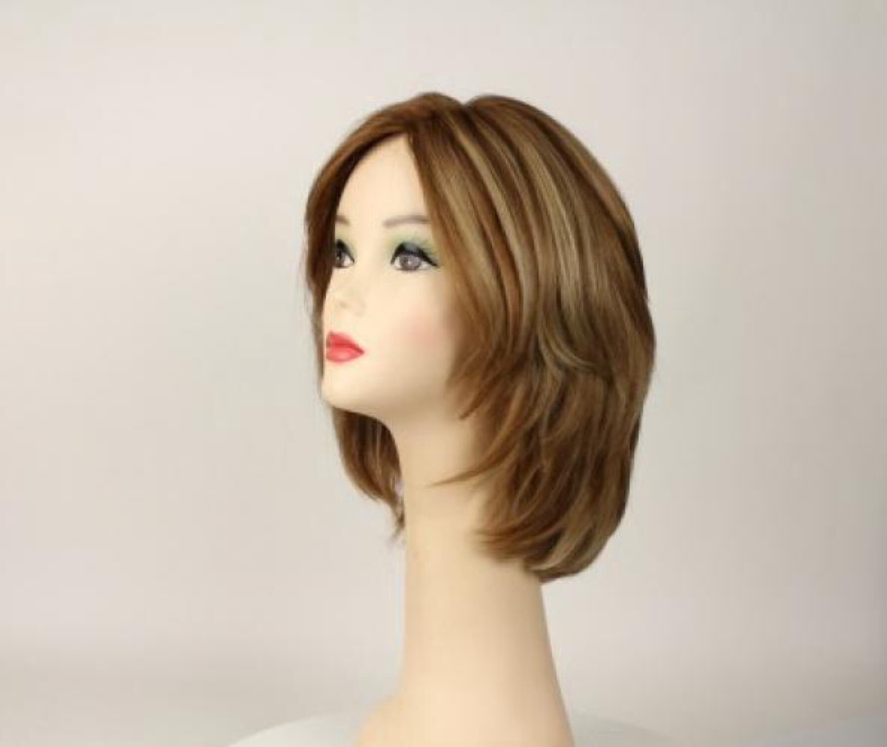 European Human Hair Freeda Wig Regina Blonde With Highlights Multi-Directional Skin Top Size L
