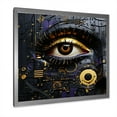 thumbnail image 2 of Designart "Yoruba Woman's Eye in Royalty II" Animals Framed Wall Art Decor - Coastal Gold Coastal Coral Under Water Hallway Framed Wall Art Decor, 2 of 6