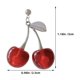 thumbnail image 3 of pares de pendientes colgantes bonitos para mujer, pendientes de cereza, joyería, divertidos pendientes de frutos rojos, juego para el Día de San Valentín y para la playa., 3 of 6