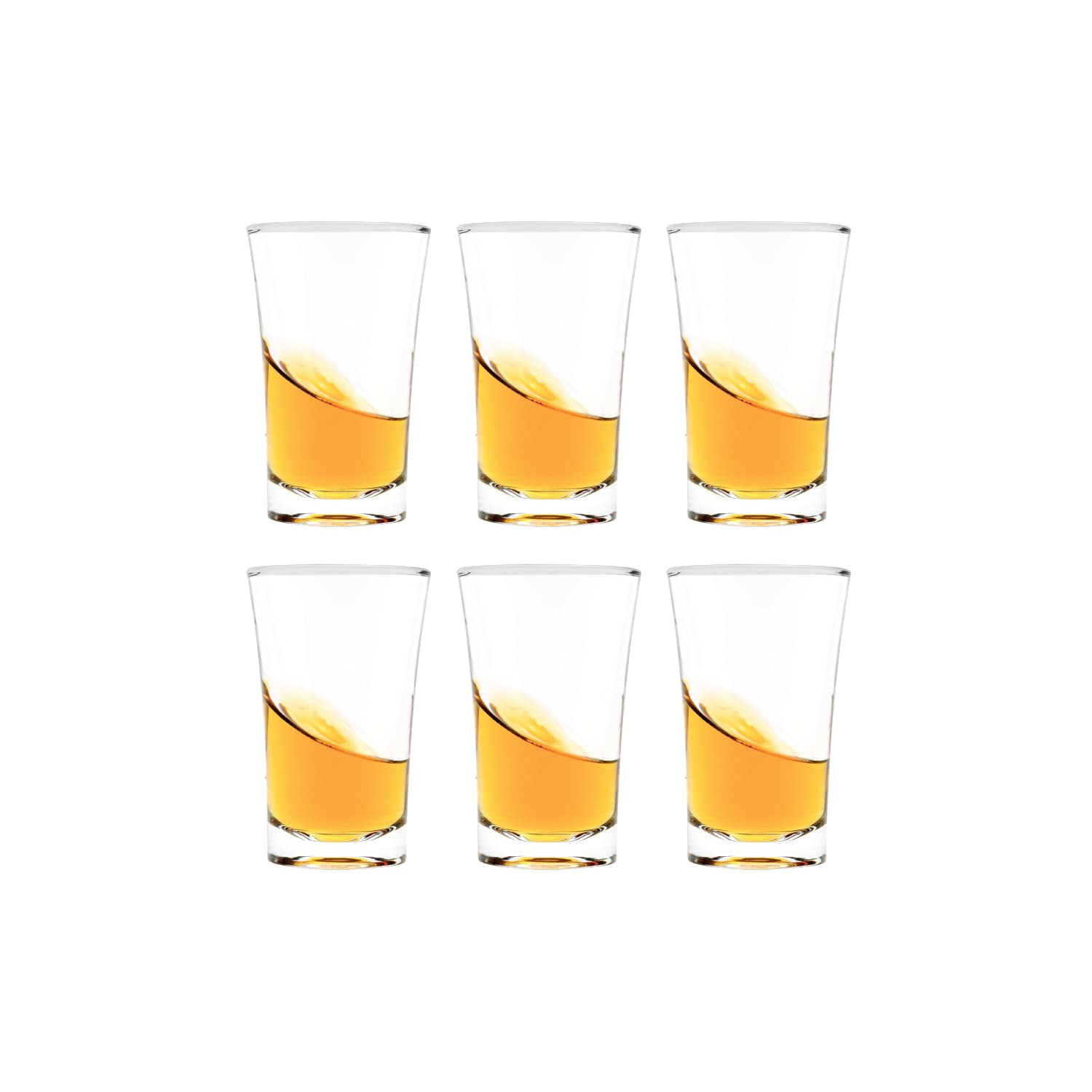 Vikko 1.5 Ounce Shot Glasses, Set of 6 Small Liquor and Spirit Glasses, Durable Tequila Bar