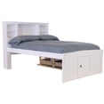 thumbnail image 5 of OS Home and Office Model 80221K6-22 Solid Pine Full Sized Captains Bookcase Bed with 6 spacious under bed drawers in Casual White, 5 of 8