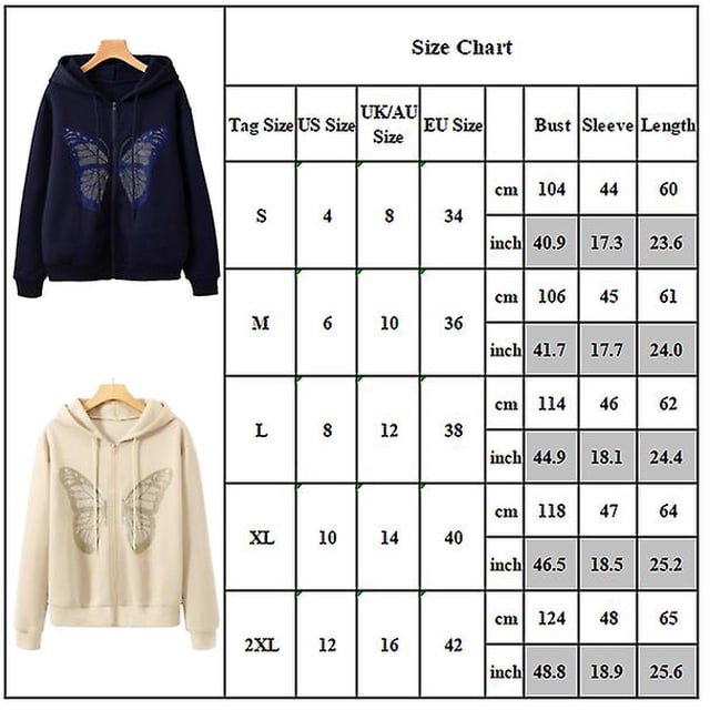 Abrigo grueso con estampado de mariposa y diamantes de imitación para mujer, chaqueta con capucha y cremallera completa de invierno LingWen 8390606270801