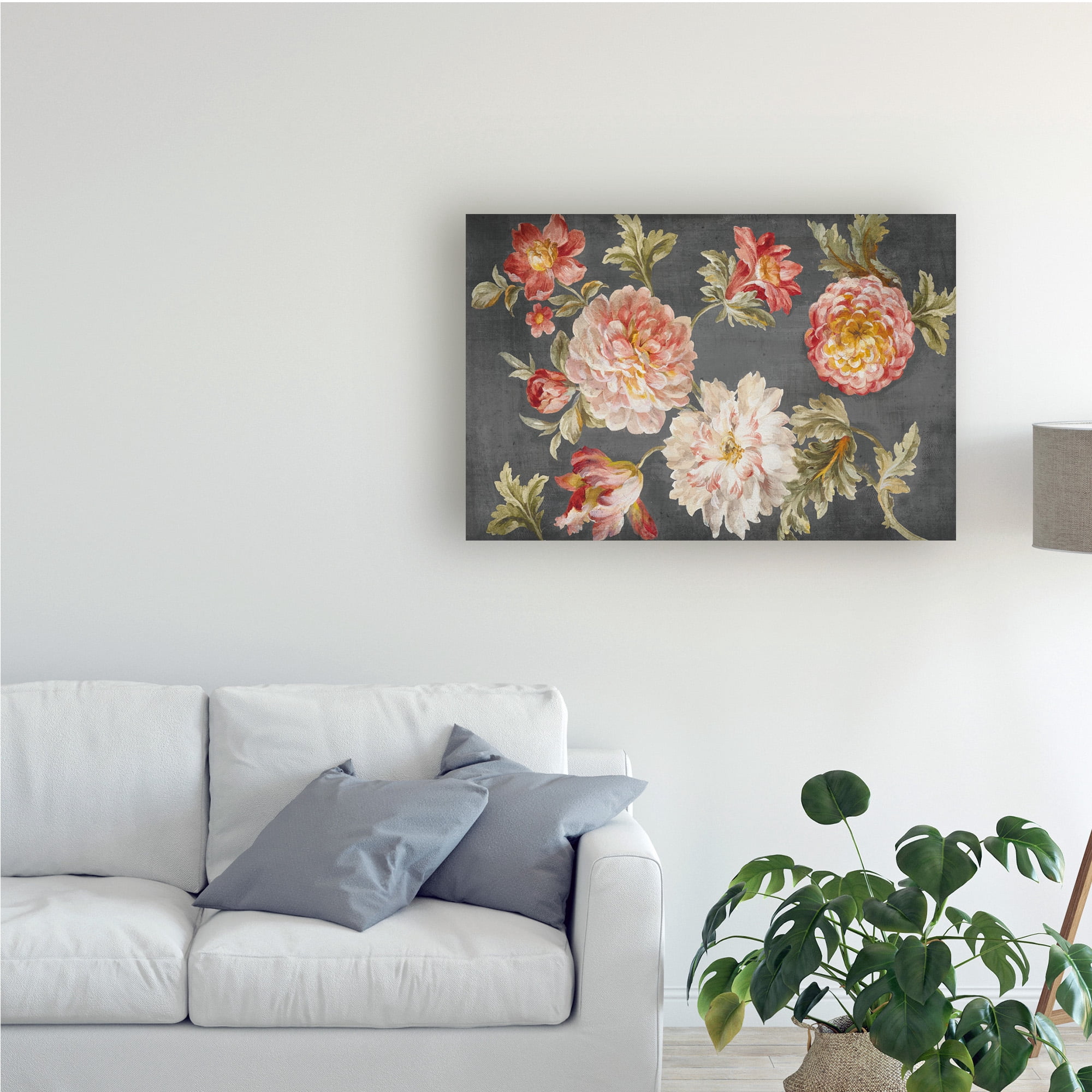 Trademark Fine Art 'Mixed Floral Charcoal' Canvas Art by Danhui Nai
