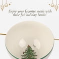 thumbnail image 5 of Spode Christmas Tree 6-Inch Rice Bowl, Set of 4 - Round Ceramic Bowls for Soup, Stews, Holiday Meals - Classic Holiday Tableware - Durable, Dishwasher, Microwave, Freezer Safe, 5 of 7
