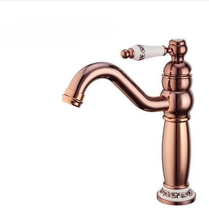 Modern Gold Faucet Rose Gold Bathroom Faucets Gold Finish Basin Faucets Luxury Bathroom Sink Faucet