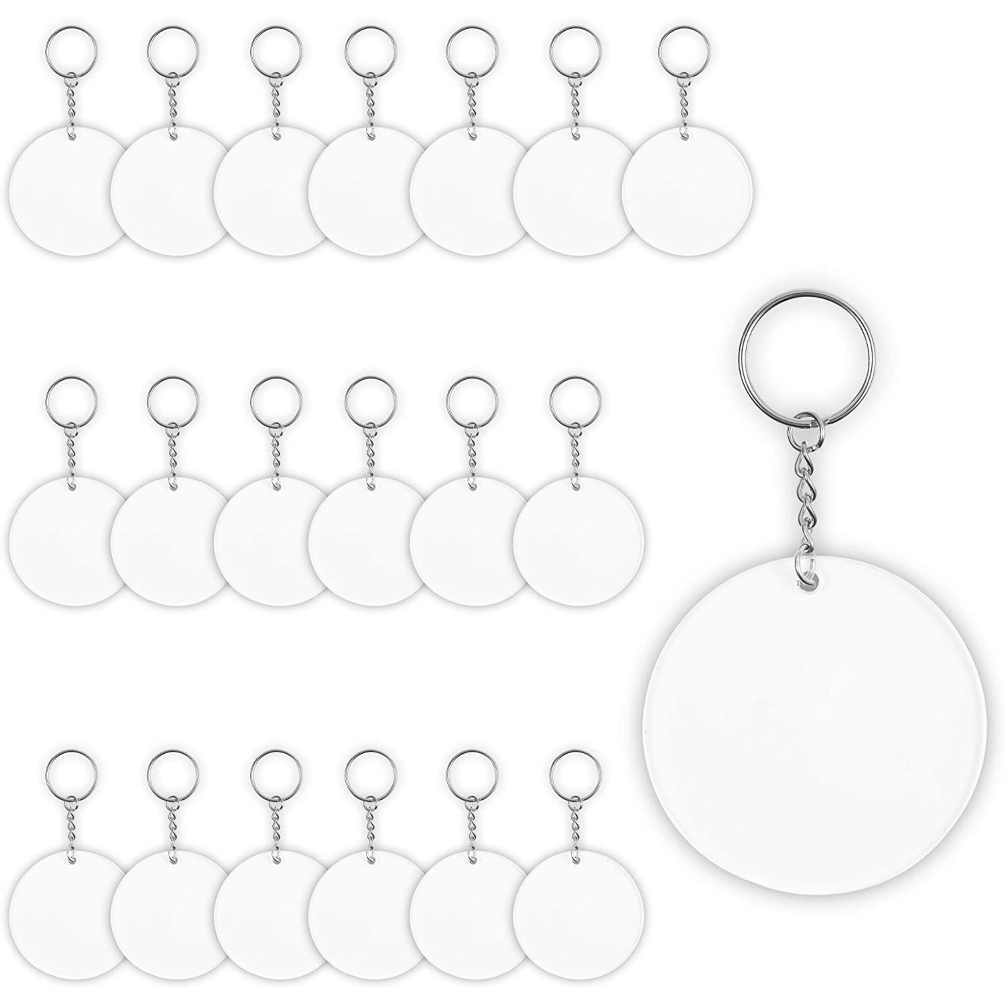 20 Pieces Blank Clear Acrylic Keychains, Transparent Nepal