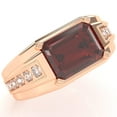 thumbnail image 2 of Men's Lab-Created Ruby Diamond Channel Ring In Solid 14k Rose Gold, 2 of 6