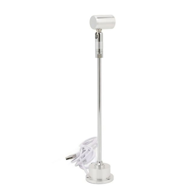 Mini Spotlights, USB Powered Aluminum 1W LED Standing Cabinet Spotlight, Adjustable Head, Jewelry Display Spotlight for Collections Artworks