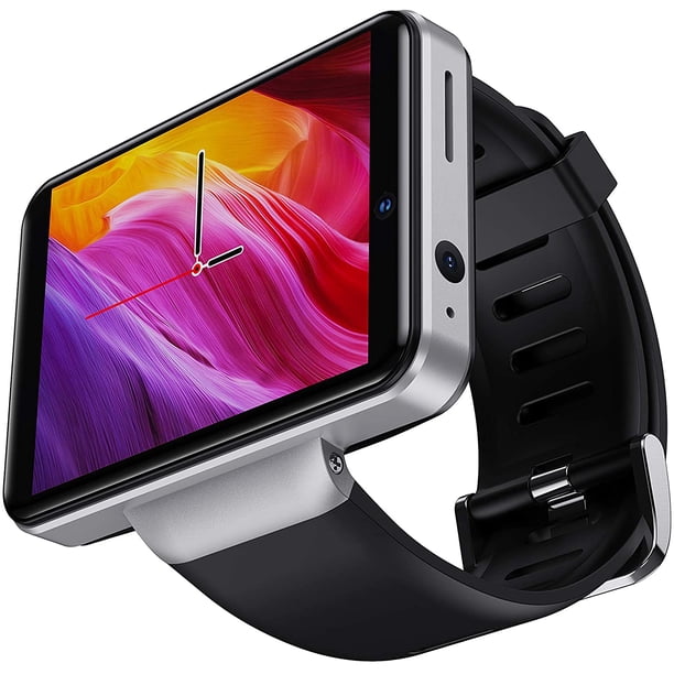 dm101 4g smart watch for men 2 41 display android 7 1 3gb ram 32gb rom 2080mah watch phone with face id dual camera bluetooth gps ip67 waterproof