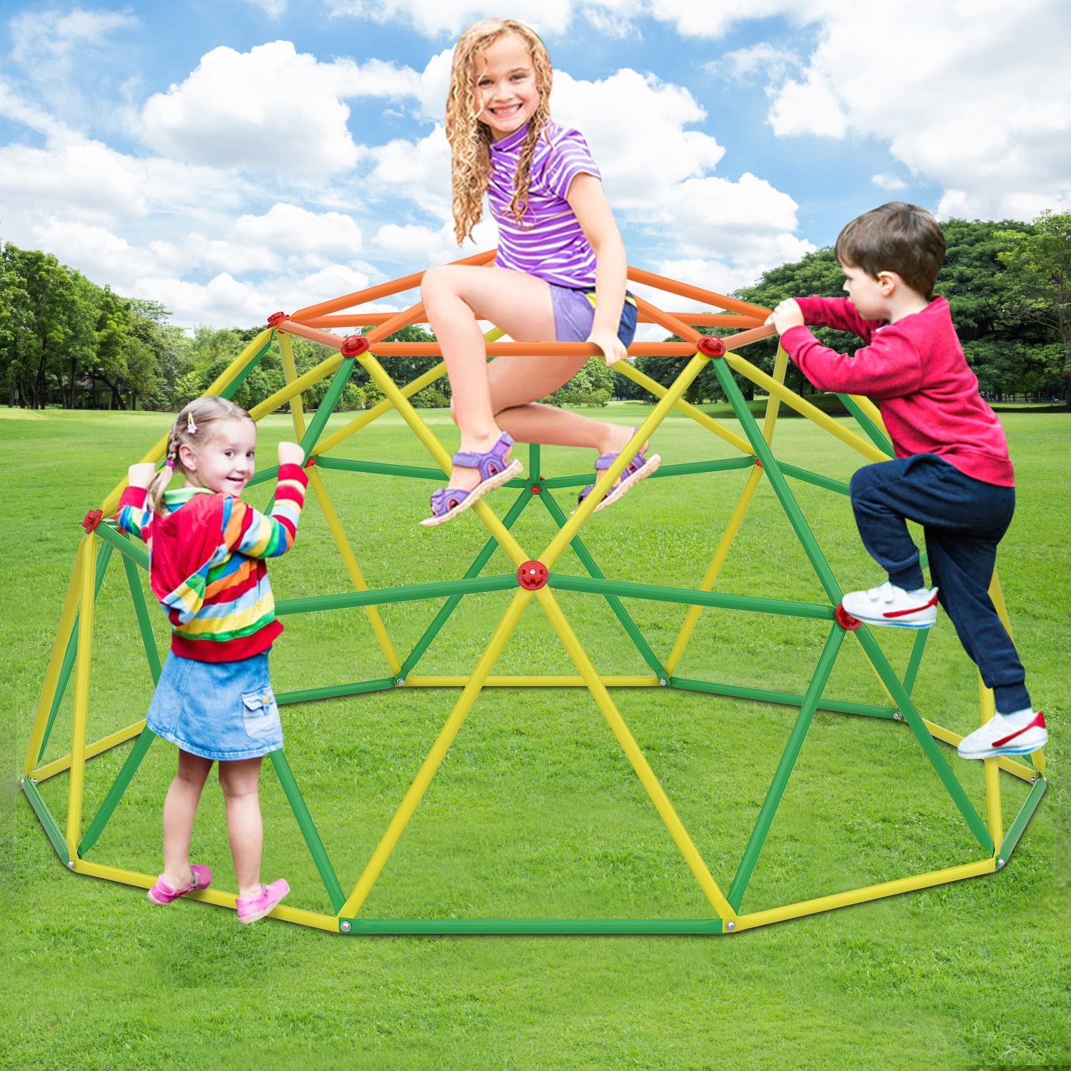 SESSLIFE 6ft Outdoor Dome Climber, Kids Jungle Gym Dome for 3-5 Years Old, Supports 500lbs, TE1305