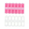 thumbnail image 1 of Miangastore 2Pcs Storage Containers for False Nails Pink Transparent 13.7x7.4x1.5cm Easy to Use and Carry, 1 of 8