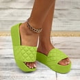 thumbnail image 2 of Dakaela Platform Sandals for Women Comfort Slip on Wedge Shoes Summer Beach Slide Slippers, 2 of 8