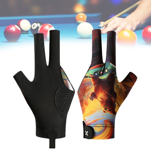 Guante Billar Billiards Guantes No Deslizantes 3 Dedo Glove Left/Derecho Billiard Sports (D)