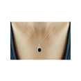 thumbnail image 6 of 4 1/2 Carat T.G.W. Sapphire And White Diamond Accent Sterling Silver 3-Piece Jewelry set, 6 of 7