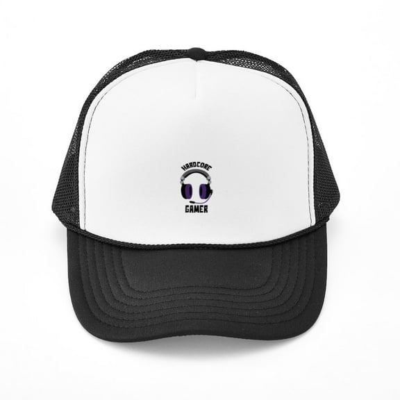 CafePress - Hardcore Gamer - Adjustable Unisex Printed Trucker Hat with Mesh Back