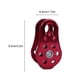 thumbnail image 3 of Soidarity Polea de escalada para acampar al aire libre, supervivencia, rescate de gran altitud, aleación de aluminio, montañismo, transporte Ropa Deportiva, Zapatos Rojo, 3 of 6