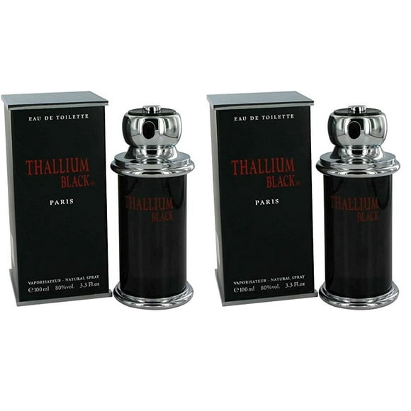 Jacques Evard Thallium Black for Men by Yves De Sistelle 3.3 oz EDT SP (Pack of 2)